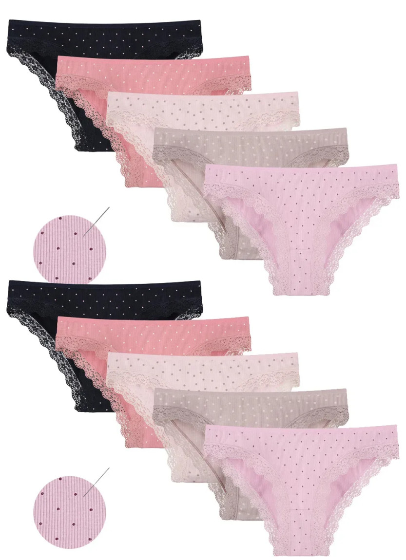 Donella 193301 Assorted 10-Pack Women's Briefs — Turkey wholesale collection