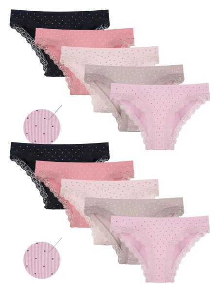 Donella 193301 Assorted 10-Pack Women's Briefs — Turkey wholesale collection