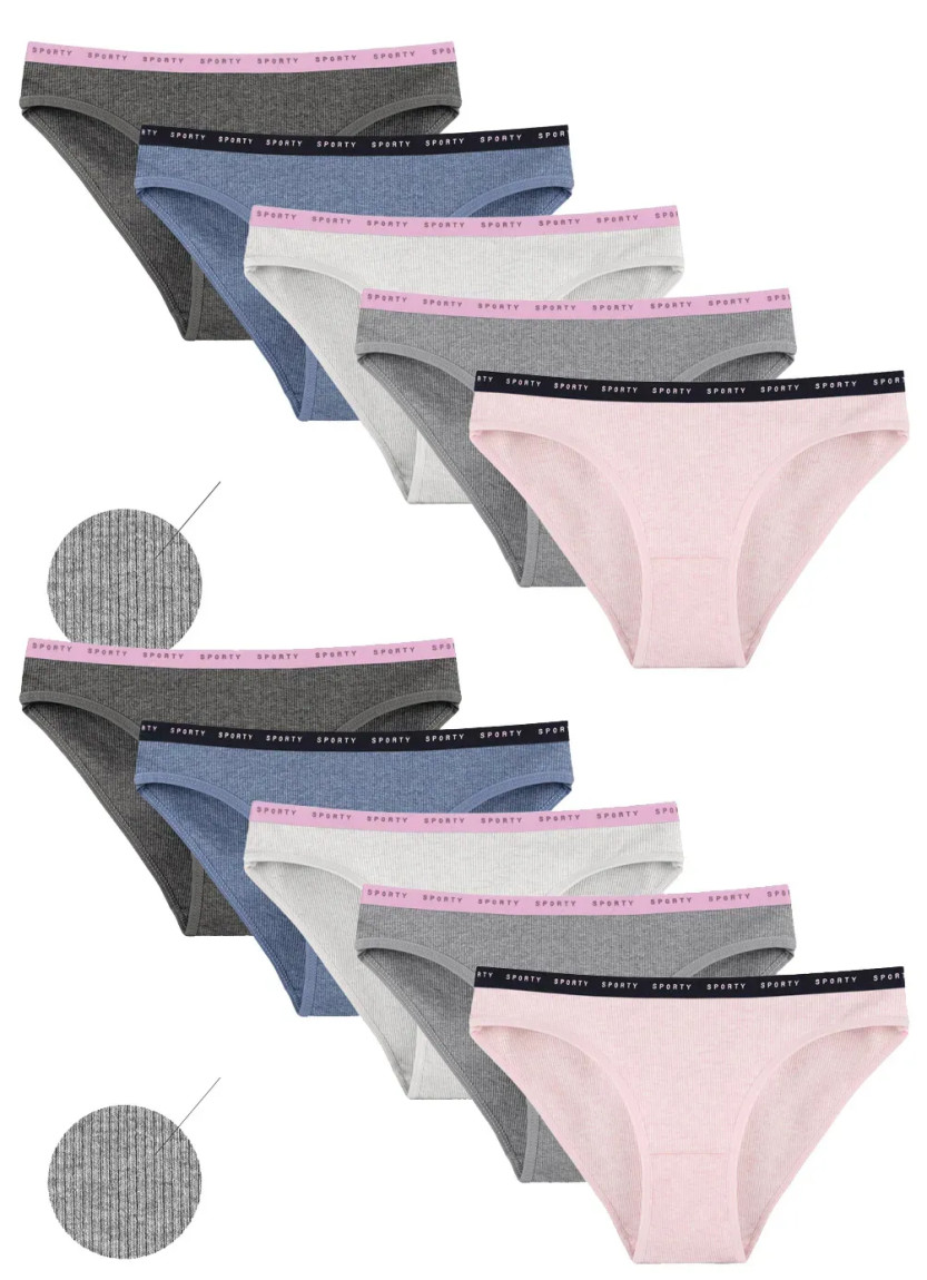 Donella 2122D1 Assorted 10-Pack Women's Briefs — direct Turkish factory supply