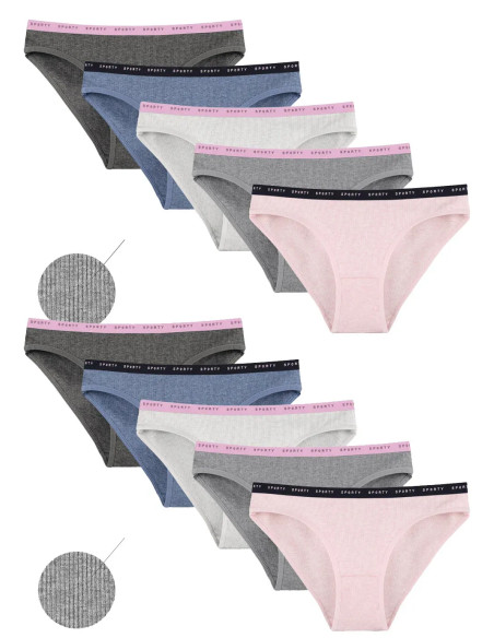 Donella 2122D1 Assorted 10-Pack Women's Briefs — direct Turkish factory supply