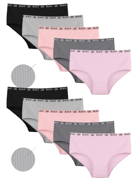 Donella 2523PD1 Assorted 10-Pack Women's Briefs — wholesale from Turkey