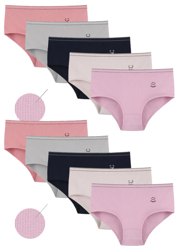 Donella 2532PB3 Assorted 10-Pack Women's Briefs — direct Turkish factory supply