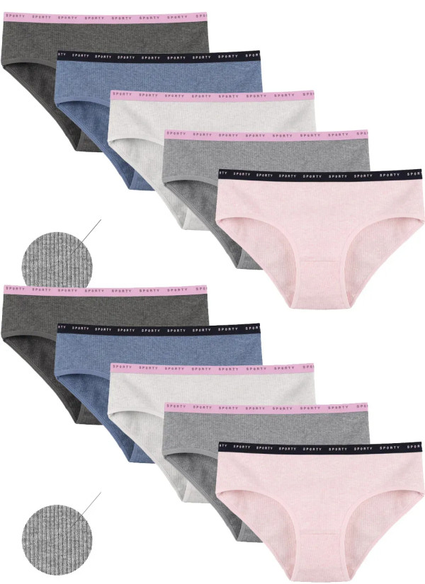 Donella 3122D1 Assorted 10-Pack Women's Briefs — wholesale from Turkey