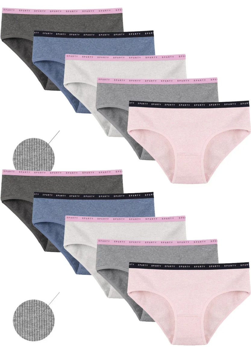 Donella 3122D1 Assorted 10-Pack Women's Briefs — wholesale from Turkey