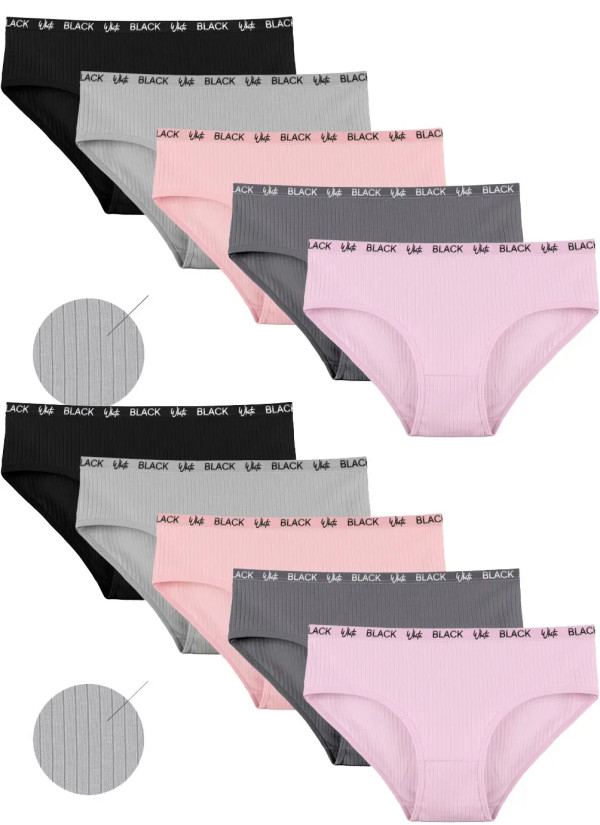 Donella 3123PD1 Assorted 10-Pack Women's Briefs — Turkey wholesale collection