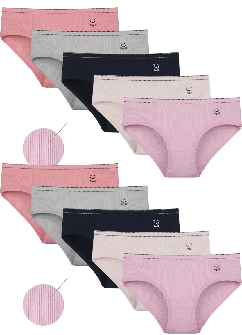 Donella 3132PB3 Assorted 10-Pack Women's Briefs — direct Turkish factory supply