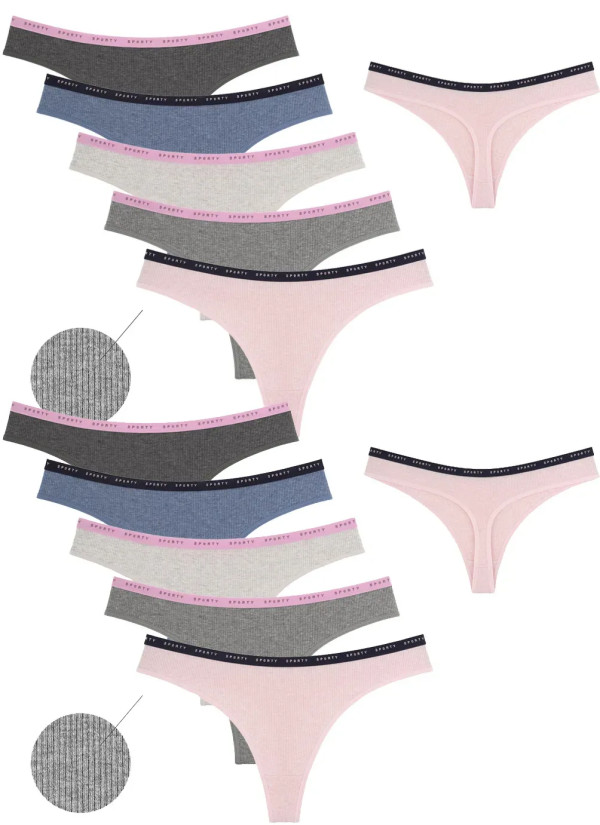 Donella 2422D1 Assorted 10-Pack Women's Briefs — factory-direct from Turkey