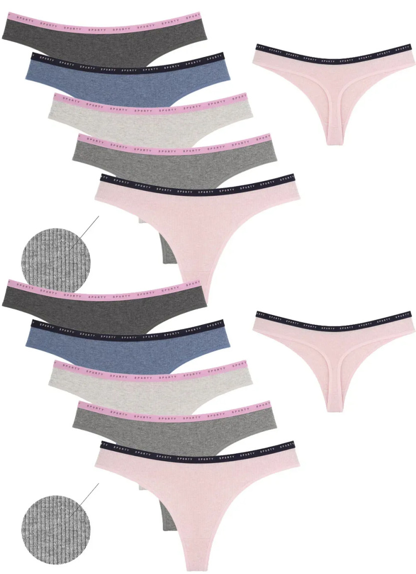 Donella 2422D1 Assorted 10-Pack Women's Briefs — factory-direct from Turkey