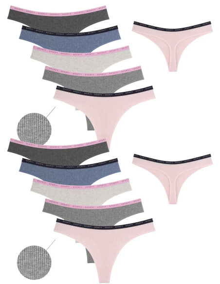 Donella 2422D1 Assorted 10-Pack Women's Briefs — factory-direct from Turkey