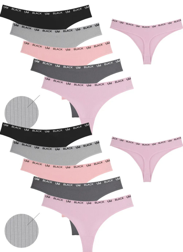 Donella 2423PD1 Assorted 10-Pack Women's Briefs — Turkish factory wholesale