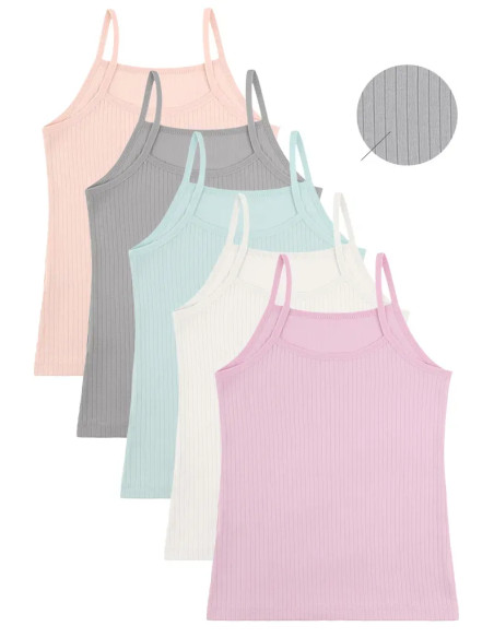 Donella 4323P-SM Assorted 10-Pack Girls' Tank Top — direct Turkish factory supply