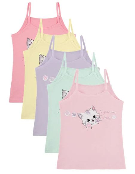 Donella 4371PB197-AS Assorted 10-Pack Girls' Tank Top — Turkish textile wholesale