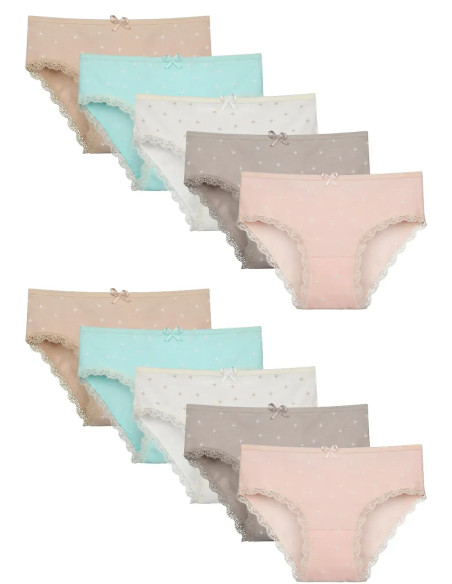 Donella 41114-SM Assorted 10-Pack Girls' Briefs — Turkish factory wholesale