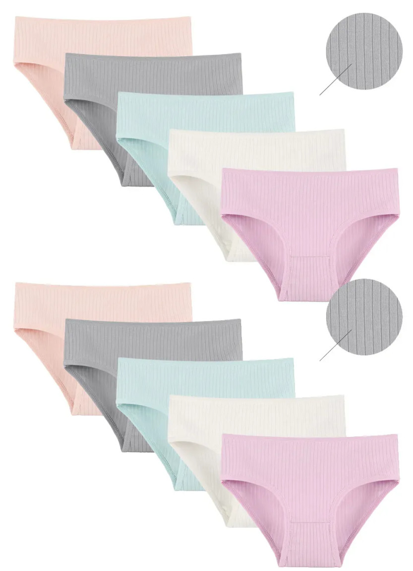 Donella 4123P-SM Assorted 10-Pack Girls' Briefs — wholesale from Turkey