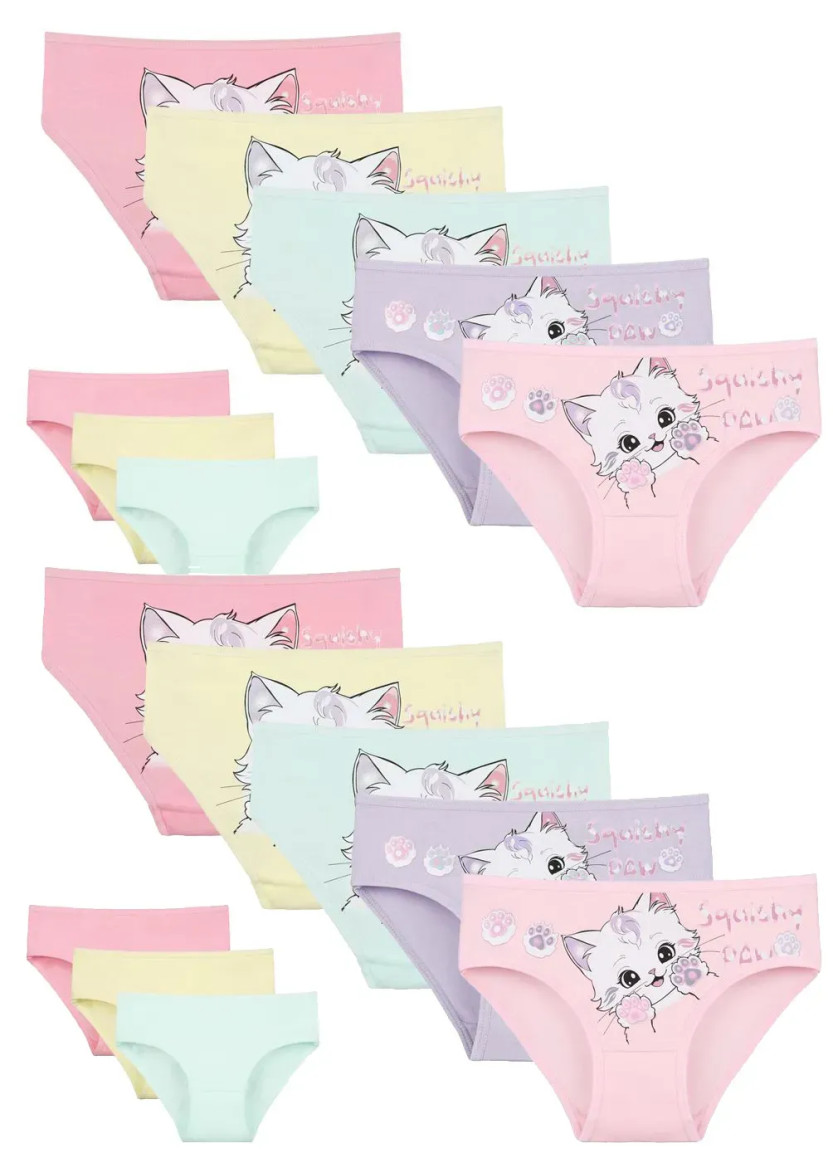 Donella 4171PB197-AS Assorted 10-Pack Girls' Briefs — wholesale for boutiques