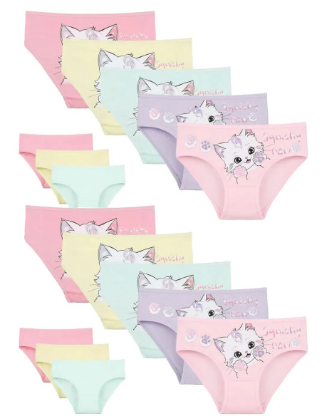 Donella 4171PB197-AS Assorted 10-Pack Girls' Briefs — wholesale for boutiques