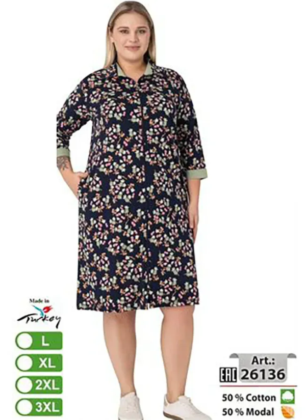 intensive 26136 Modal Women's Robe (L+XL+2XL+3XL) — Istanbul wholesale supplier