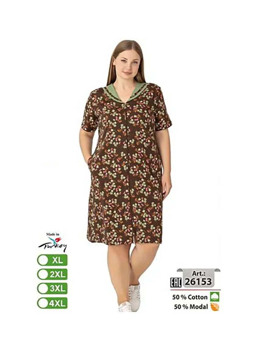 intensive 26153 Modal Women's Robe (XL+2XL+3XL+4XL) — wholesale for boutiques