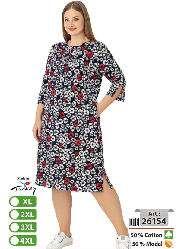 intensive 26154 Modal Dress (XL+2XL+3XL+4XL) — Istanbul wholesale supplier