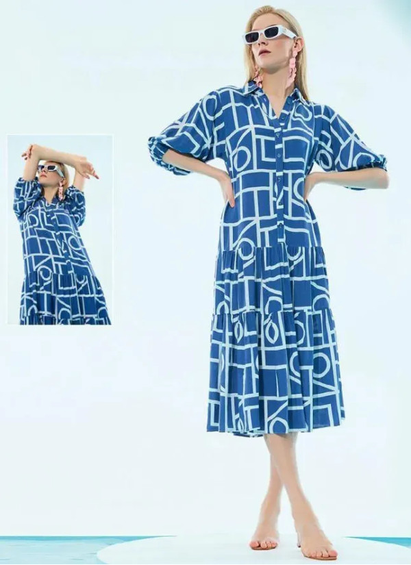 IBIZA 7983 Dress (S+M+L+XL) — Turkish factory wholesale