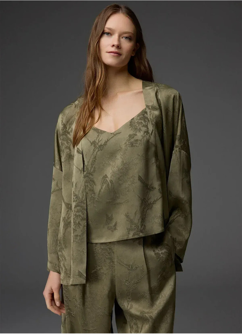 Женский Комплект с Брюками 3-ка VISCOSE JACQUARD SET BONJOUR MADAME 1801 — купить оптом из Турции