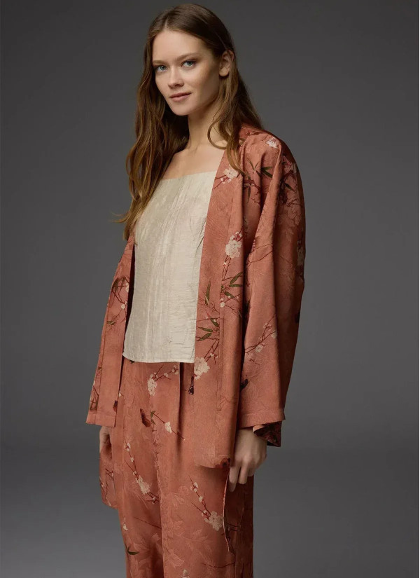 Bonjour Madame 1803 TERRACOTTA Viscose Pants Homewear Set — direct Turkish factory supply 2