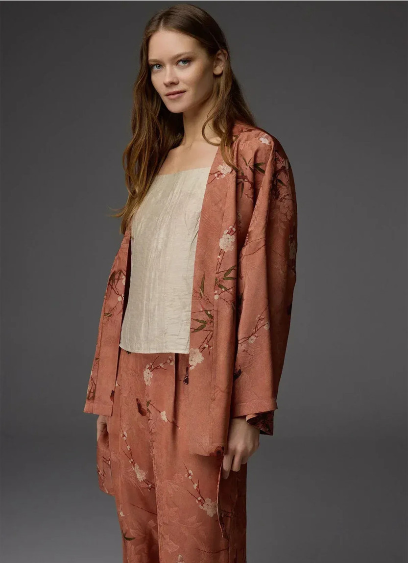 Bonjour Madame 1803 TERRACOTTA Viscose Pants Homewear Set — wholesale from Turkey