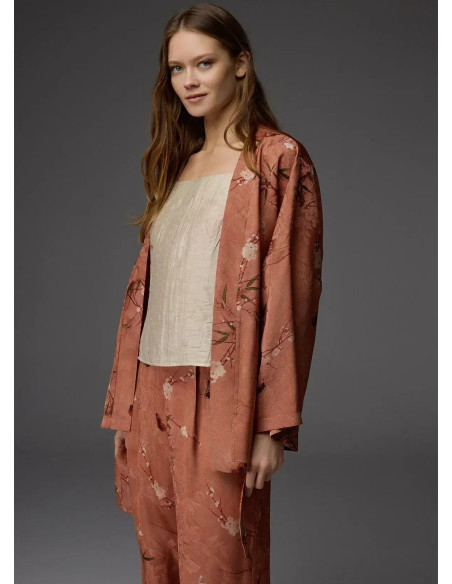 Bonjour Madame 1803 TERRACOTTA Viscose Pants Homewear Set — wholesale from Turkey