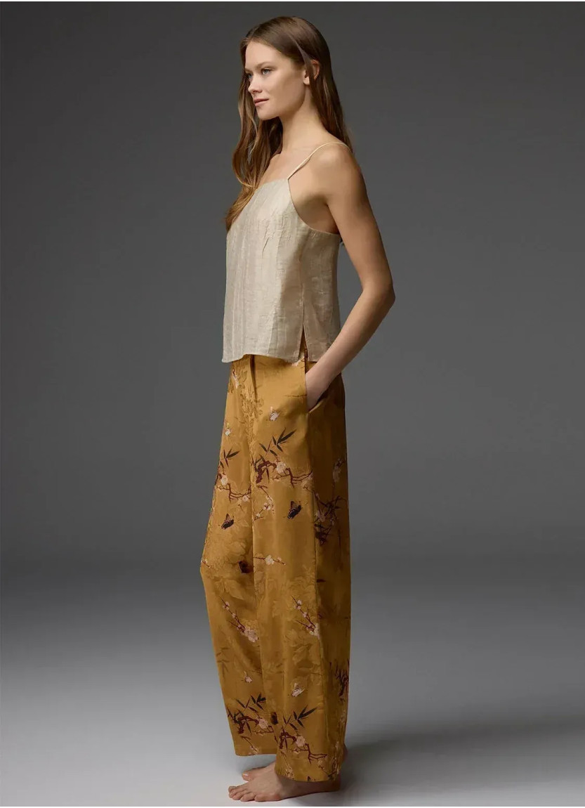 Bonjour Madame 1803 MUSTARD Viscose Pants Homewear Set — Turkey wholesale collection