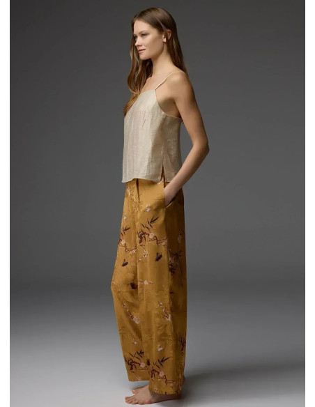 Bonjour Madame 1803 MUSTARD Viscose Pants Homewear Set — Turkey wholesale collection
