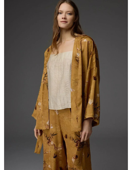 Bonjour Madame 1803 MUSTARD Viscose Pants Homewear Set — wholesale for boutiques