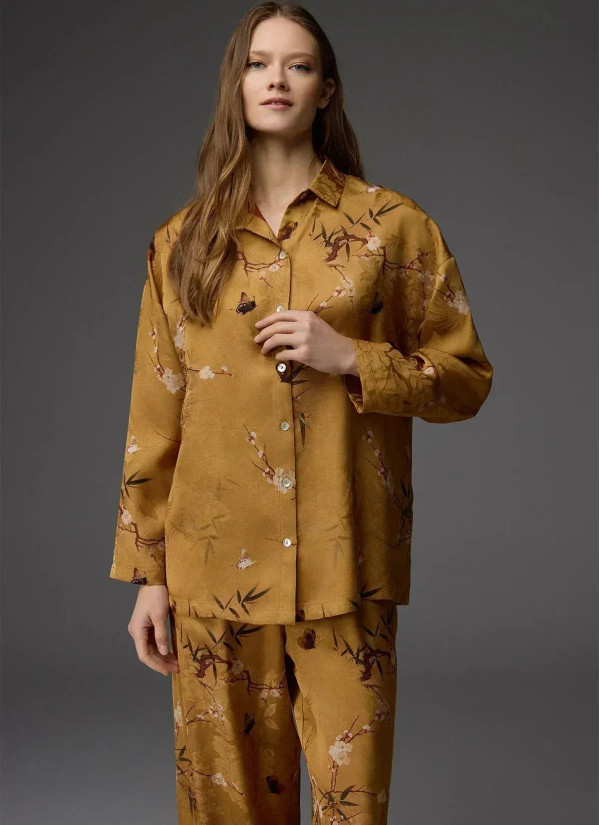 Bonjour Madame 1804 MUSTARD Viscose Pants Homewear Set — factory-direct from Turkey 2