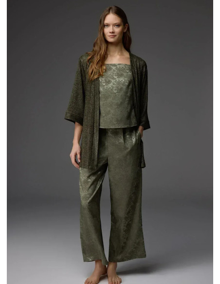 Bonjour Madame 1805 GREEN Viscose Pants Homewear Set — wholesale for boutiques