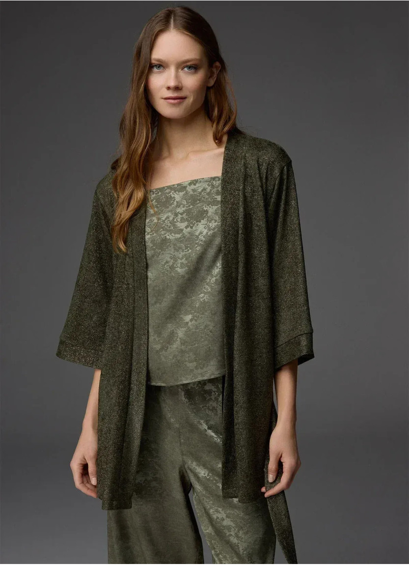 Bonjour Madame 1805 GREEN Viscose Pants Homewear Set — Turkey wholesale collection