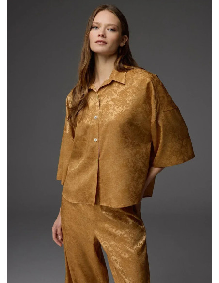 Bonjour Madame 1806 MUSTARD Viscose Pants Homewear Set — Istanbul wholesale supplier