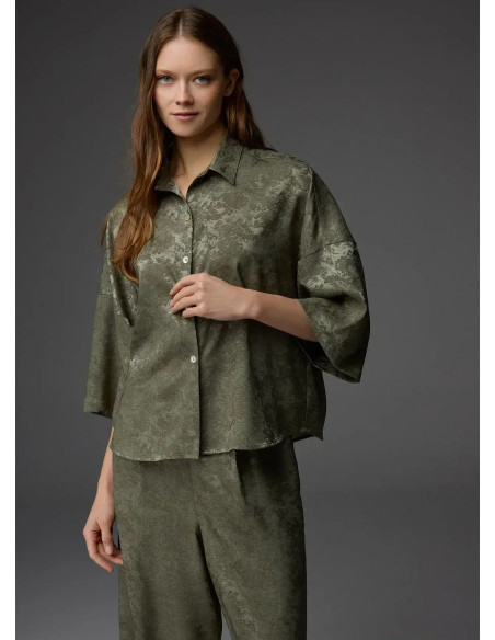 Bonjour Madame 1806 GREEN Viscose Pants Homewear Set — factory-direct from Turkey