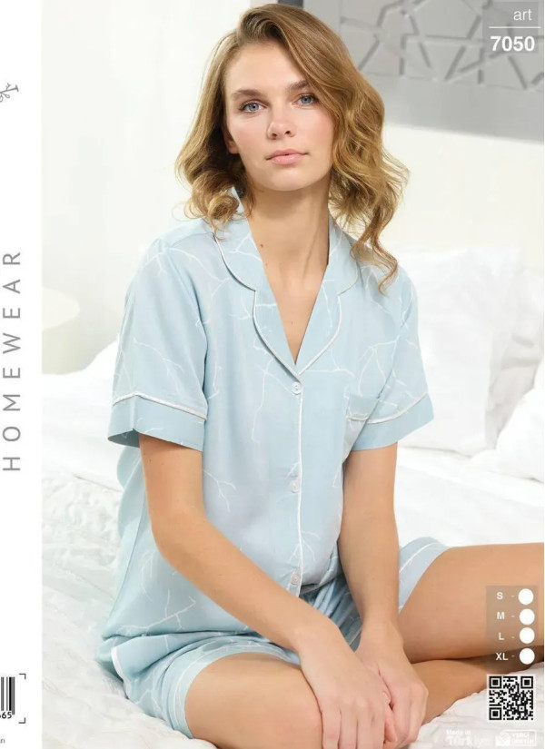 Seamlife 7050 Cotton Women's Pajama Set (S+M+L+XL) — direct Turkish factory supply