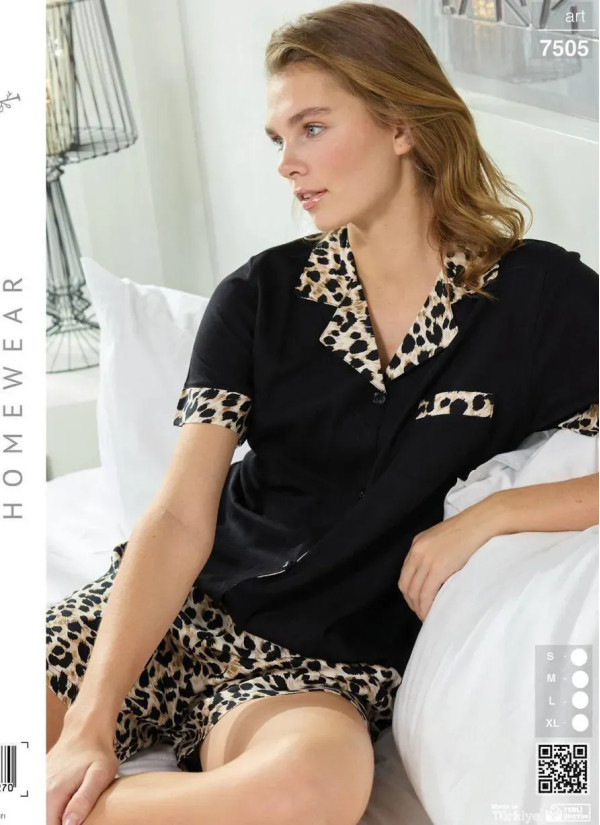 Seamlife 7505 Cotton Women's Pajama Set (S+M+L+XL) — direct Turkish factory supply