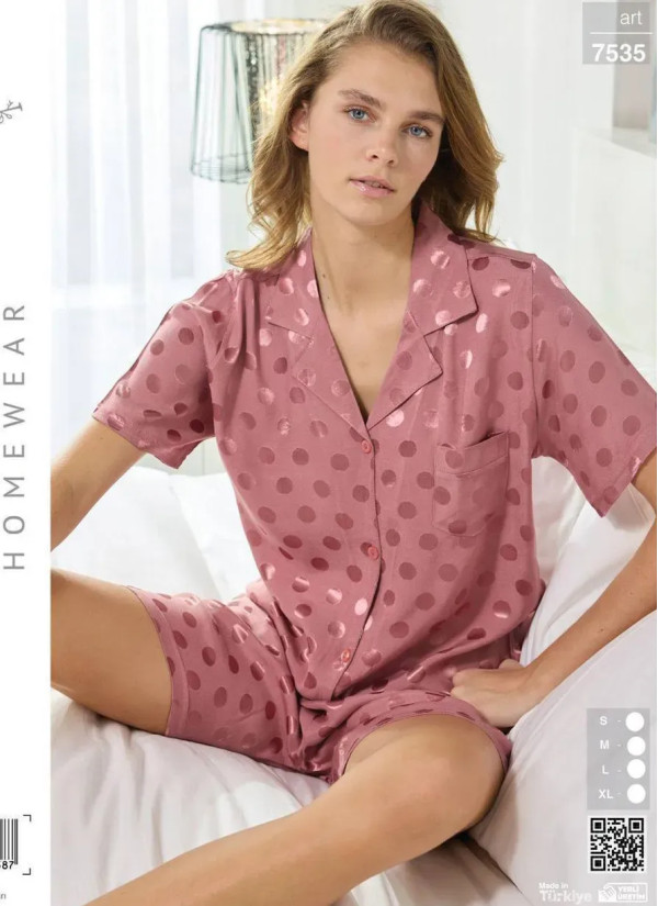 Seamlife 7535 Cotton Women's Pajama Set (S+M+L+XL) — Turkish textile wholesale