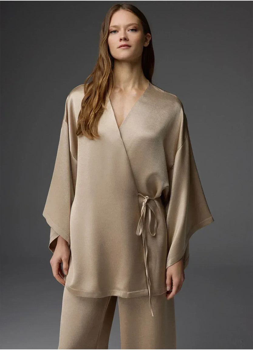 Женский Комплект с Брюками VISCOSE JACQUARD SET BONJOUR MADAME 1812 Camel — оптом от турецкой фабрики