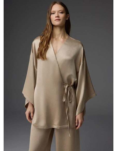 Bonjour Madame 1812 Camel Viscose Pants Homewear Set — Turkish factory wholesale