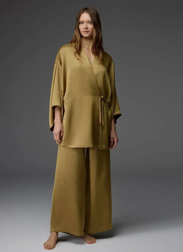 Bonjour Madame 1812 Yeşil Viscose Pants Homewear Set — Istanbul wholesale supplier