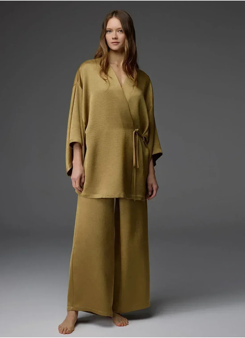 Bonjour Madame 1812 Yeşil Viscose Pants Homewear Set — Istanbul wholesale supplier