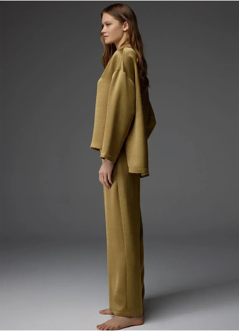 Bonjour Madame 1813 Yeşil Viscose Pants Homewear Set — wholesale from Turkey