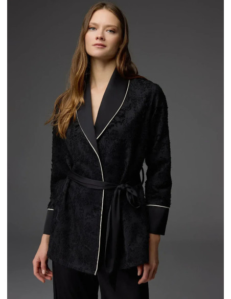 Bonjour Madame 1816 Siyah Robe Set — direct Turkish factory supply
