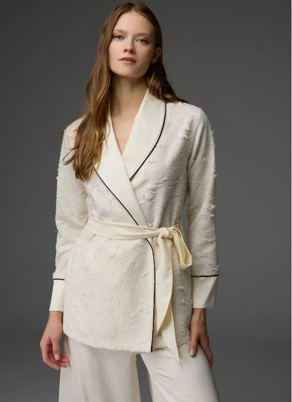 Bonjour Madame 1816 Ekru Robe Set — Turkish factory wholesale 2