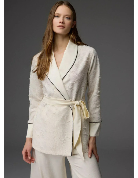 Bonjour Madame 1816 Ekru Robe Set — Istanbul wholesale supplier
