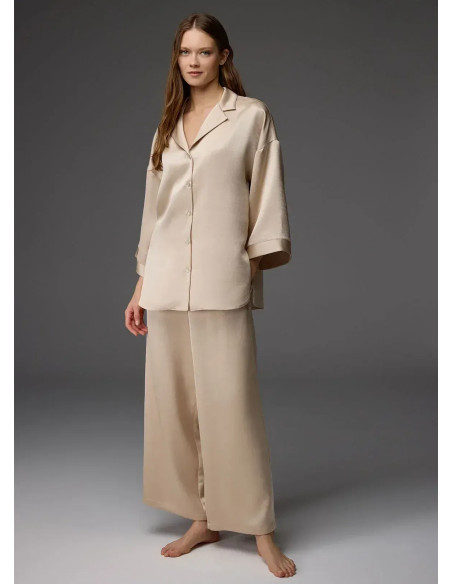 Женский Пижамный Комплект: Рубашка с Воротником + Брюки - VISCOSE SET BONJOUR MADAME 1820 Bonjou — оптом для магазинов и бутиков