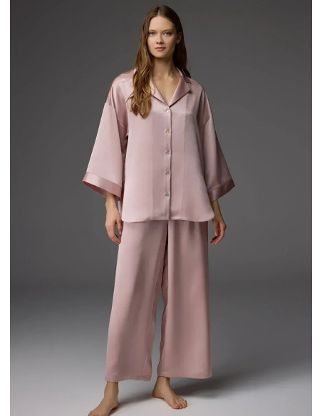 Женский Пижамный Комплект: Рубашка с Воротником + Брюки - VISCOSE SET BONJOUR MADAME 1820 Bonjour Ma — прямые поставки из Турции