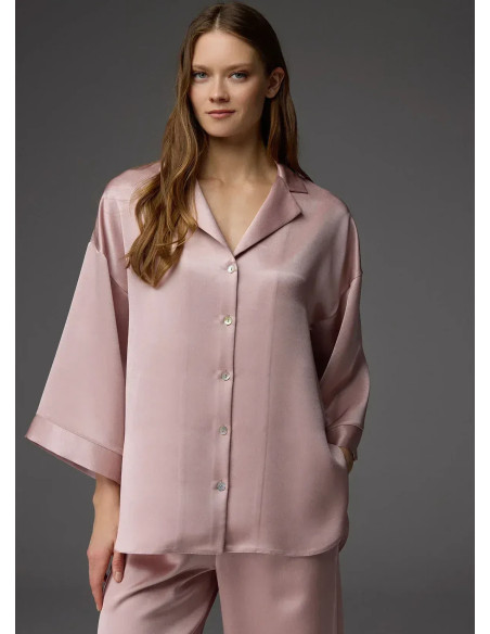Женский Пижамный Комплект: Рубашка с Воротником + Брюки - VISCOSE SET BONJOUR MADAME 1820 Bonjour Ma — оптом от турецкой фабрики